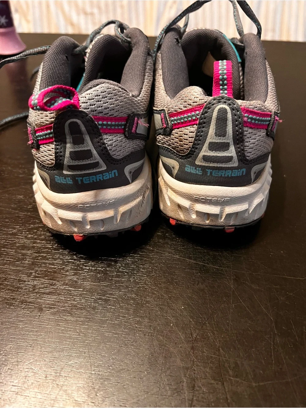 New Balance Gray Teal Sneakers with Pink Highlights SIZE 9